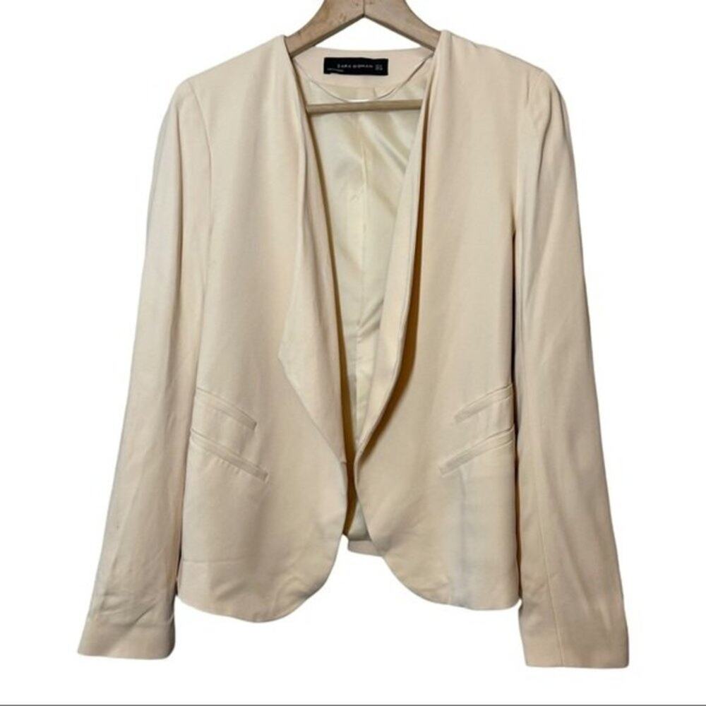 Zara Open Blazer Pale Peach Medium